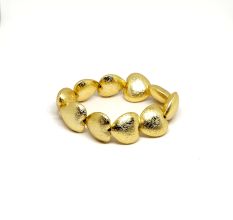 Heart Finding bracelet, Brass statement bracelet for women, Stretchable bracelet